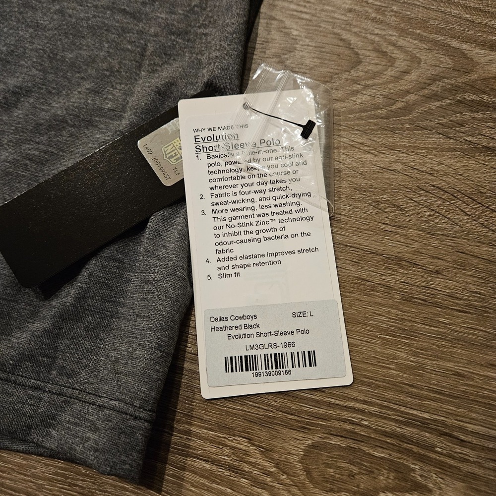 Lululemon Dallas Cowboys Evolution Polo Shirt Mens Large Gray NFL NWT - Picture 7 of 11